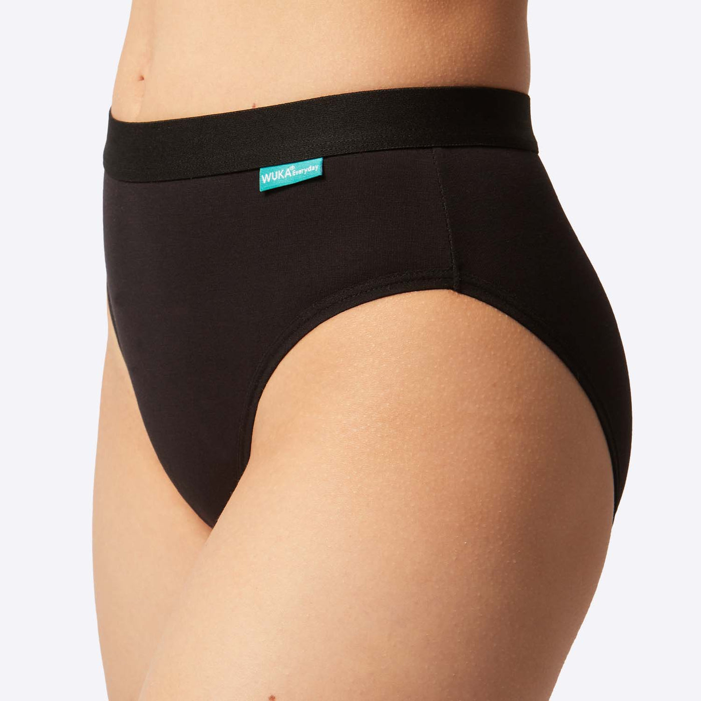 WUKA Everyday Period Pants Bikini Brief Style Black Colour Side