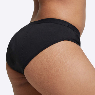WUKA Basics Hipster Heavy Imperfects Period Pants Style Black Colour Back