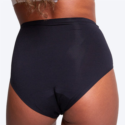 WUKA Stretch Seamless High Waist Period Pants Style Heavy Flow Black Colour Back