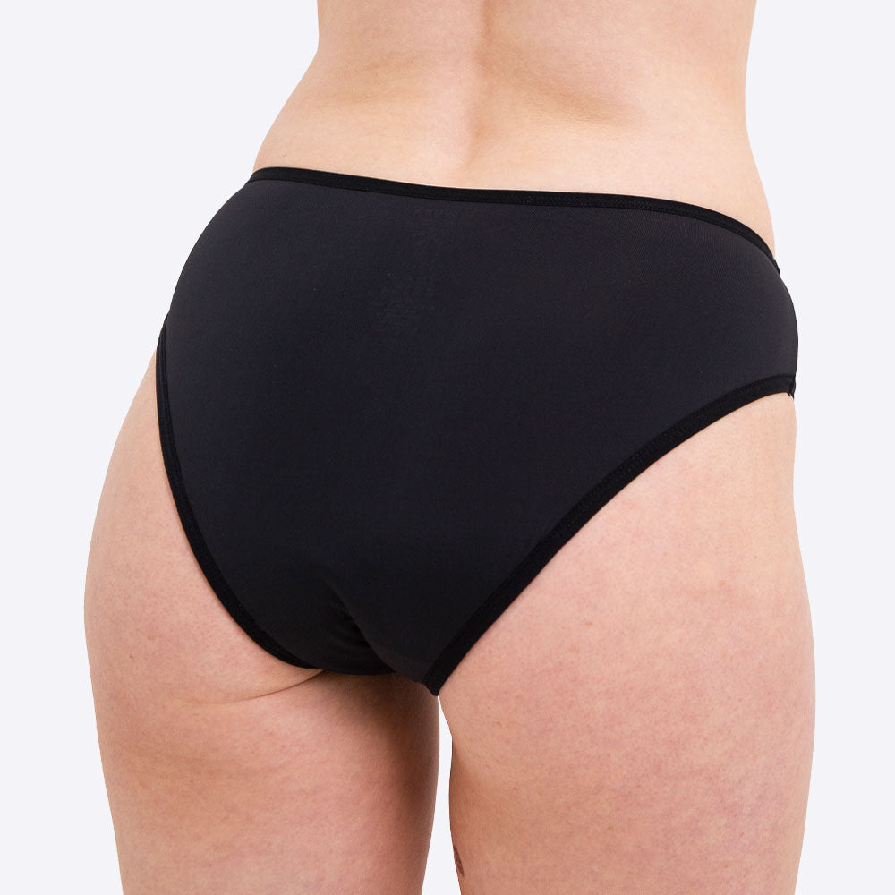 WUKA Teen Period Swim Bikini Style Light Flow Black Colour Back