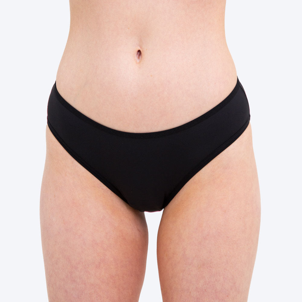 WUKA Teen Period Swim Bikini Style Light Flow Black Colour Front